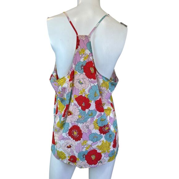 Josie by Josie Natori Floral Racer Back Pajama Top sz M/L - Picture 2 of 6
